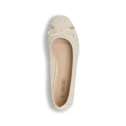 Ballerine da donna beige chiaro con tomaia intrecciata Lora Ferres