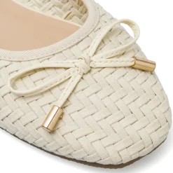 Ballerine da donna beige chiaro con tomaia intrecciata Lora Ferres