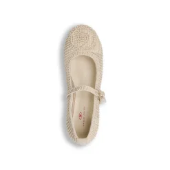 Ballerine da donna beige con cinturino intrecciate Swish Jeans