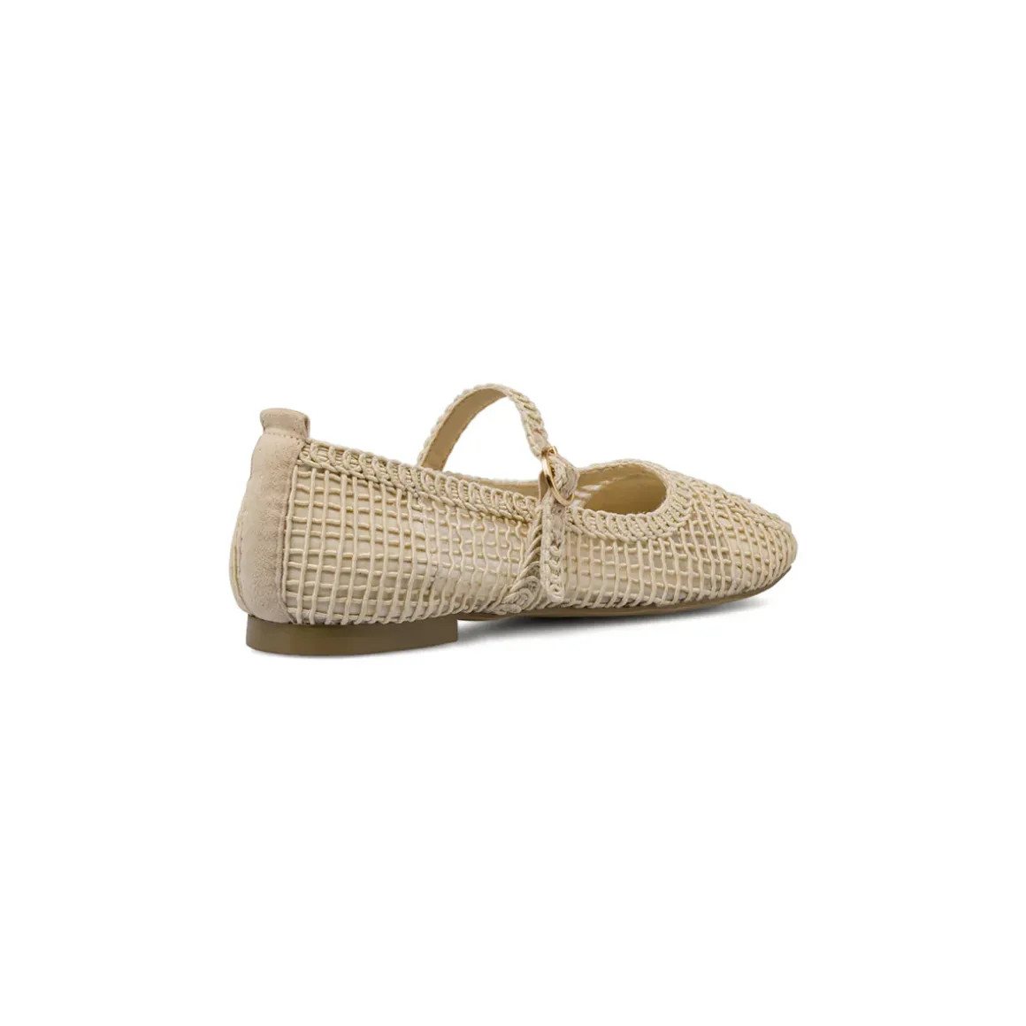 Ballerine da donna beige con cinturino intrecciate Swish Jeans