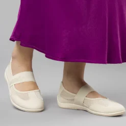 Ballerine da Donna bianche con inserti in mesh Dimensione Danza