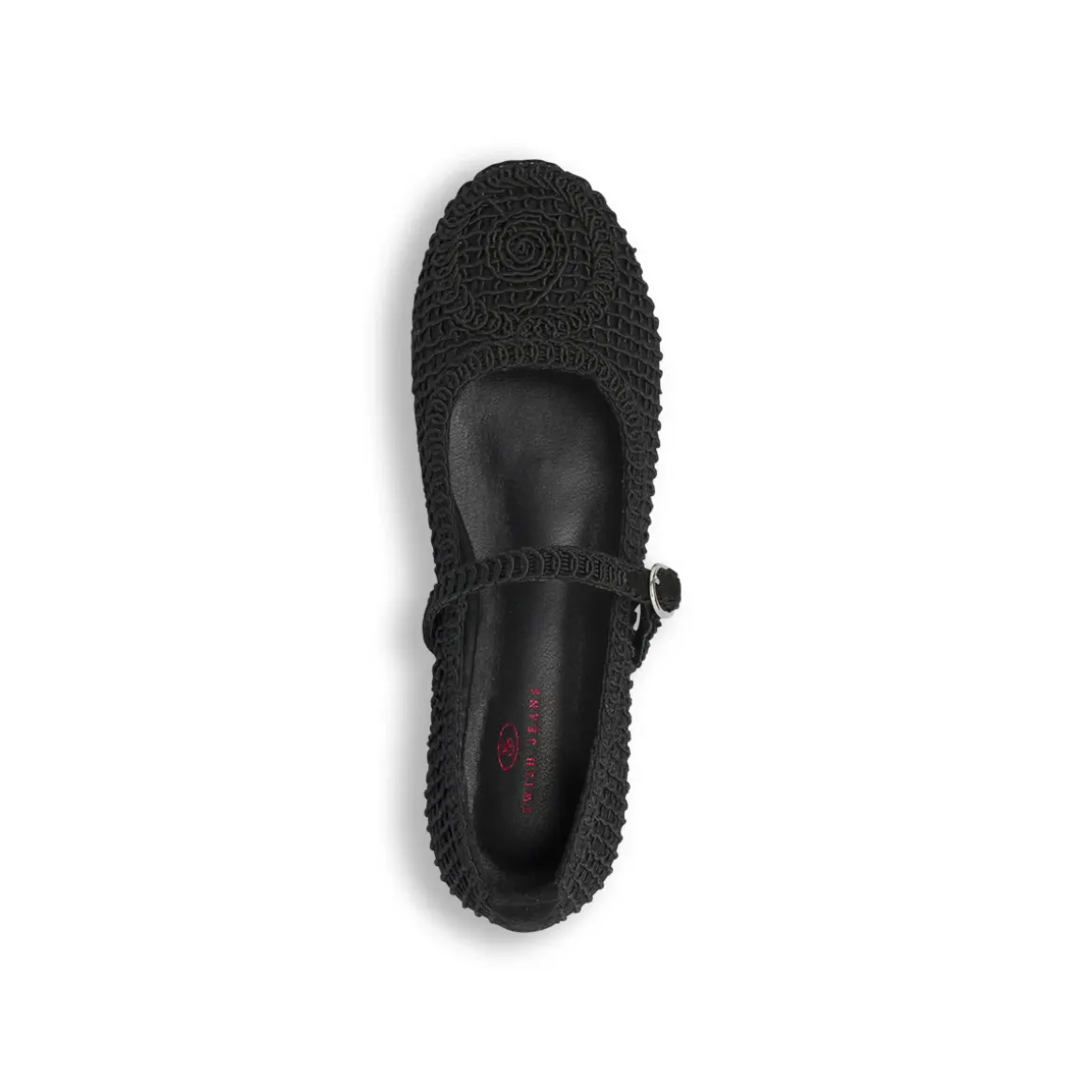 Ballerine da donna nere con lavorazione a crochet Swish Jeans