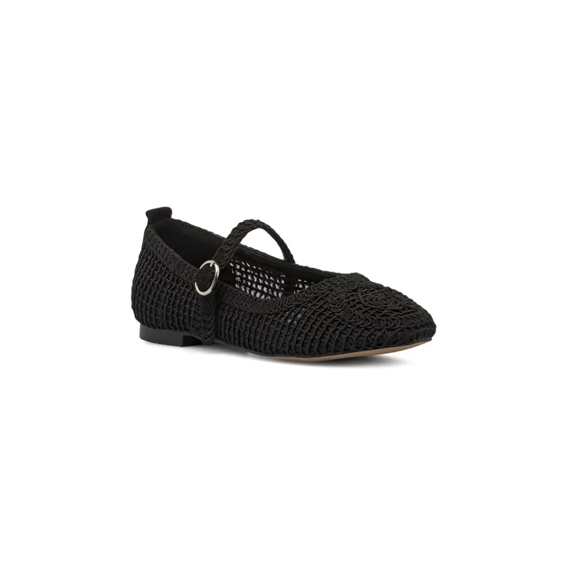 Ballerine da donna nere con lavorazione a crochet Swish Jeans