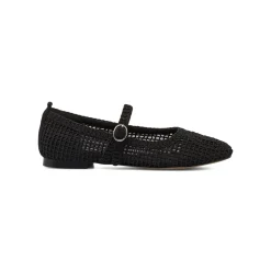 Ballerine da donna nere con lavorazione a crochet Swish Jeans