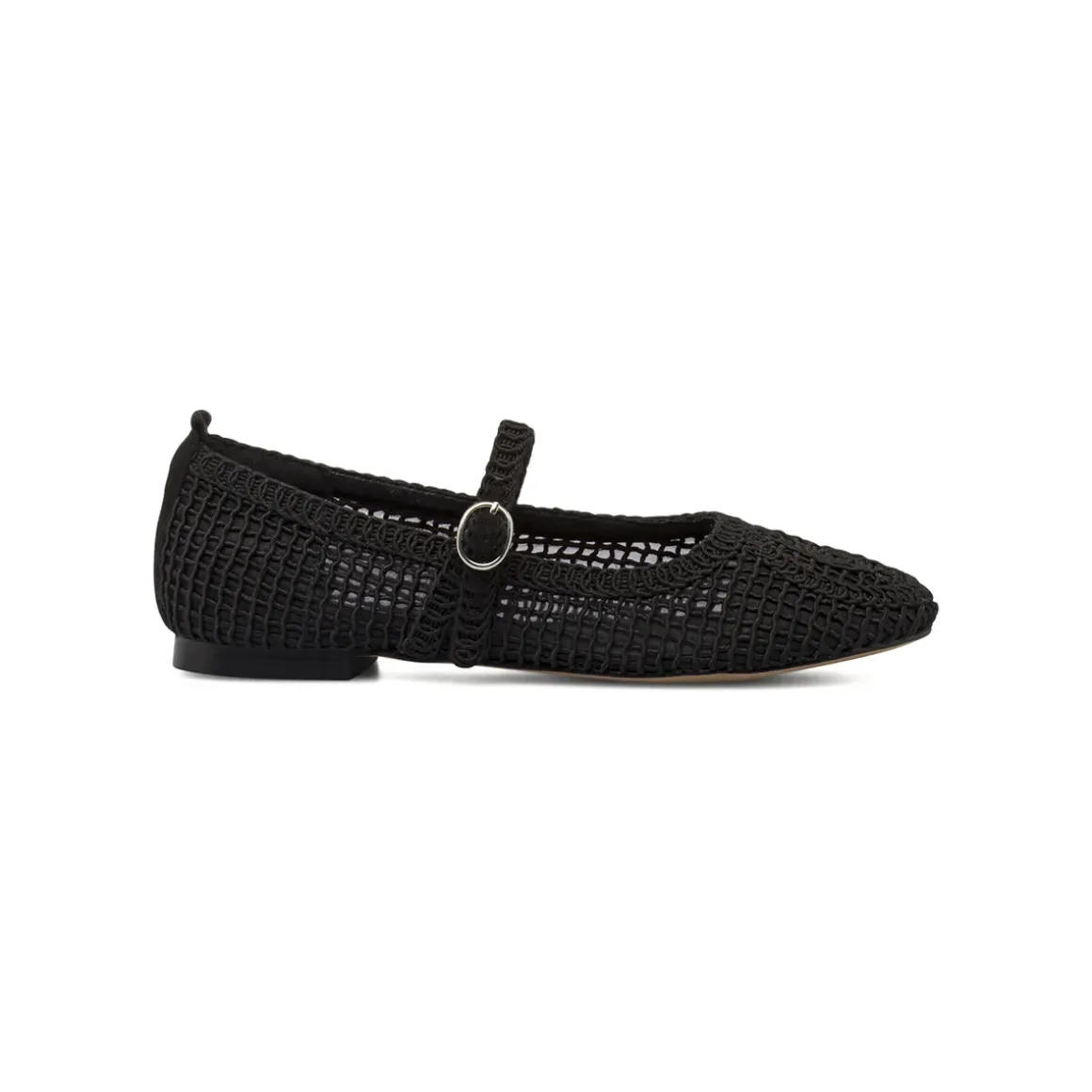 Ballerine da donna nere con lavorazione a crochet Swish Jeans