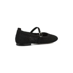 Ballerine da donna nere con lavorazione a crochet Swish Jeans