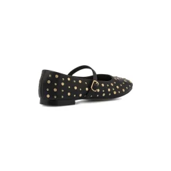 Ballerine da donna nere Mary Jane con borchie dorate Swish Jeans