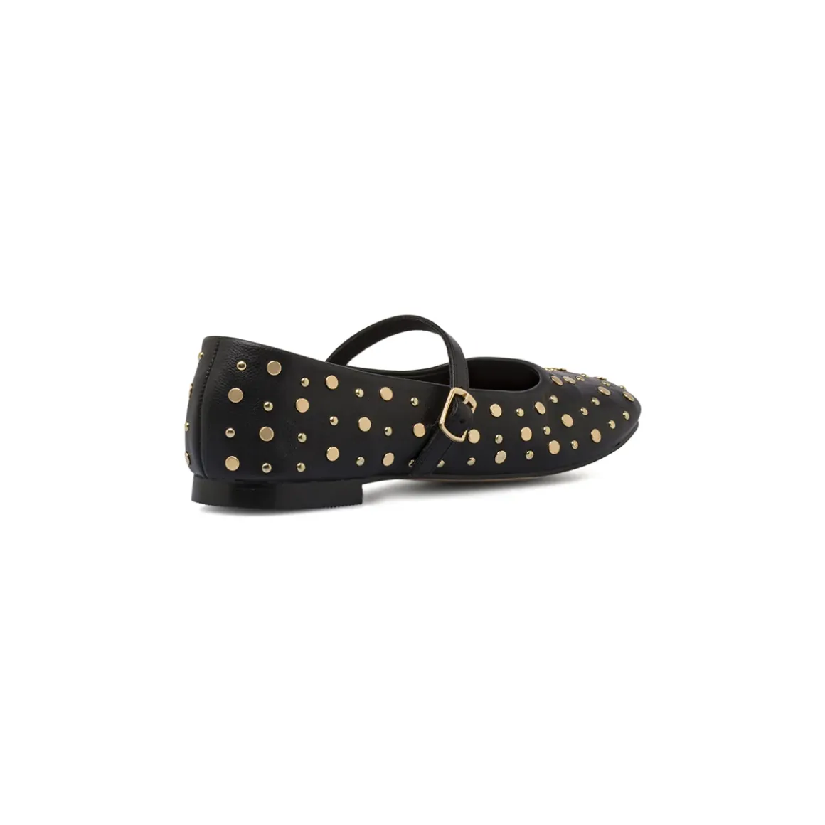 Ballerine da donna nere Mary Jane con borchie dorate Swish Jeans