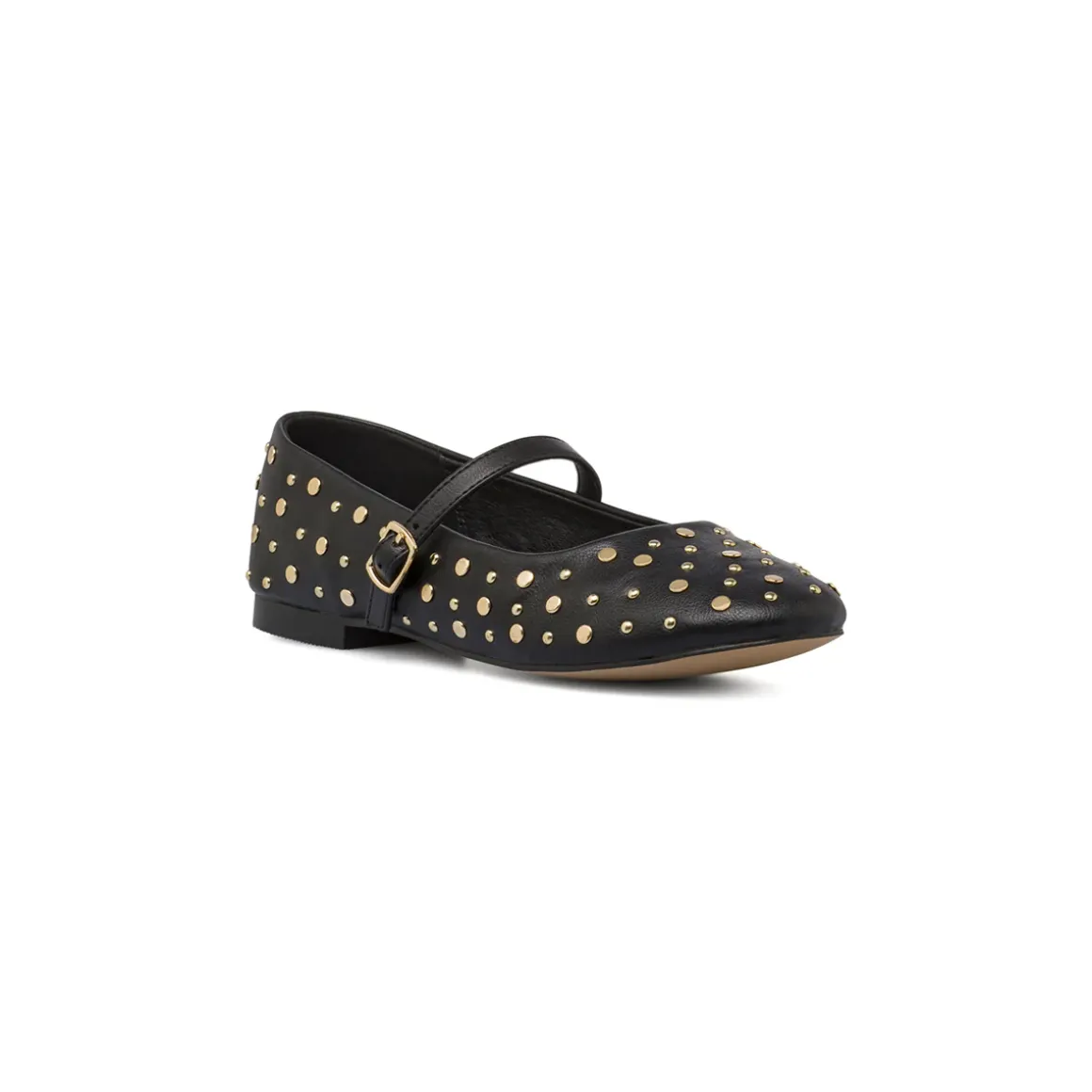 Ballerine da donna nere Mary Jane con borchie dorate Swish Jeans