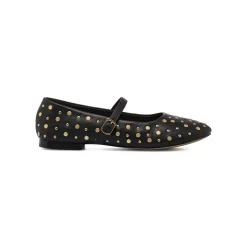 Ballerine da donna nere Mary Jane con borchie dorate Swish Jeans