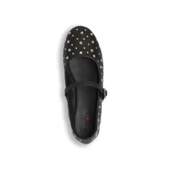 Ballerine da donna nere Mary Jane con borchie dorate Swish Jeans