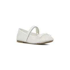 Ballerine da ragazza bianche in pizzo con paillettes Dieci Baci
