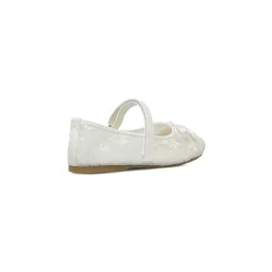 Ballerine da ragazza bianche in pizzo con paillettes Dieci Baci