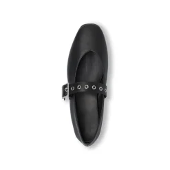 Ballerine Mary Jane da donna nere con cinturino Lora Ferres