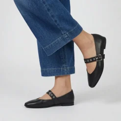 Ballerine Mary Jane da donna nere con cinturino Lora Ferres