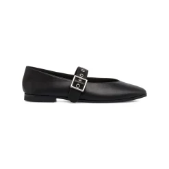 Ballerine Mary Jane da donna nere con cinturino Lora Ferres