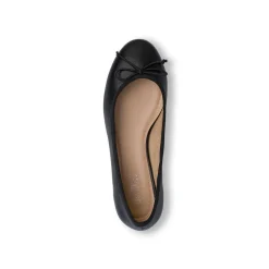 Ballerine nere da Donna con fiocco e tacco 4 cm Lora Ferres