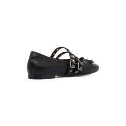 Ballerine nere da Donna con fibbie e borchie Swish Jeans