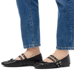 Ballerine nere da Donna con fibbie e borchie Swish Jeans