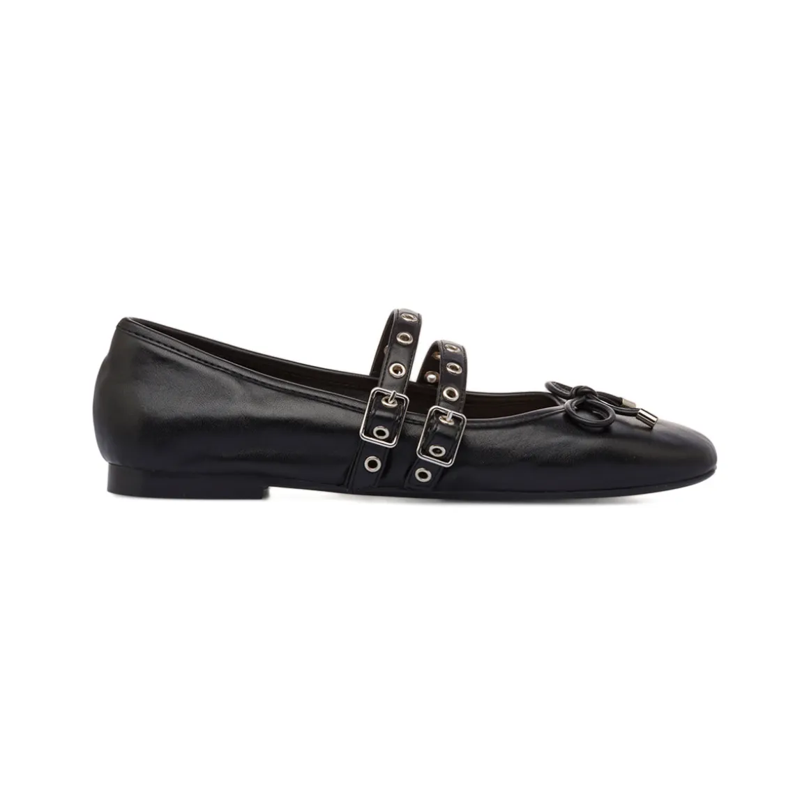 Ballerine nere da Donna con fibbie e borchie Swish Jeans