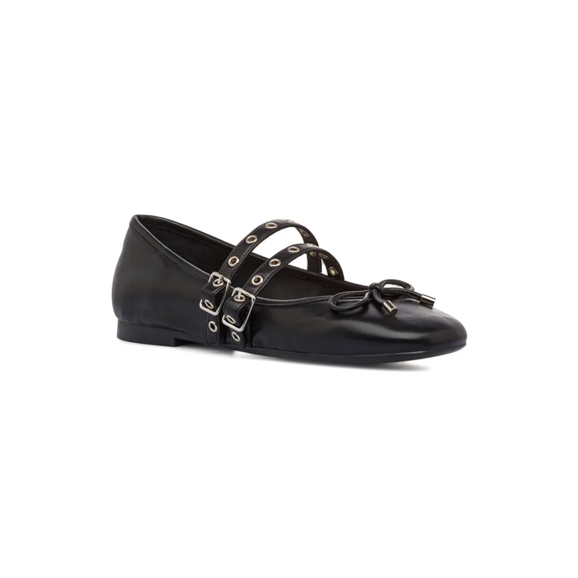 Ballerine nere da Donna con fibbie e borchie Swish Jeans