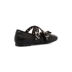 Ballerine nere da Donna con fibbie e occhielli Swish Jeans