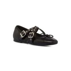 Ballerine nere da Donna con fibbie e occhielli Swish Jeans