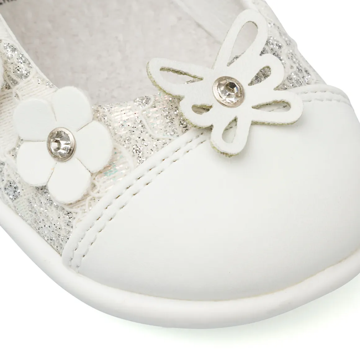 Ballerine Primi passi bianche da Bambina Le scarpe di Alice con fiocco