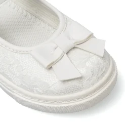 Ballerine Primi passi da bambina bianche Le scarpe di Alice con pizzo