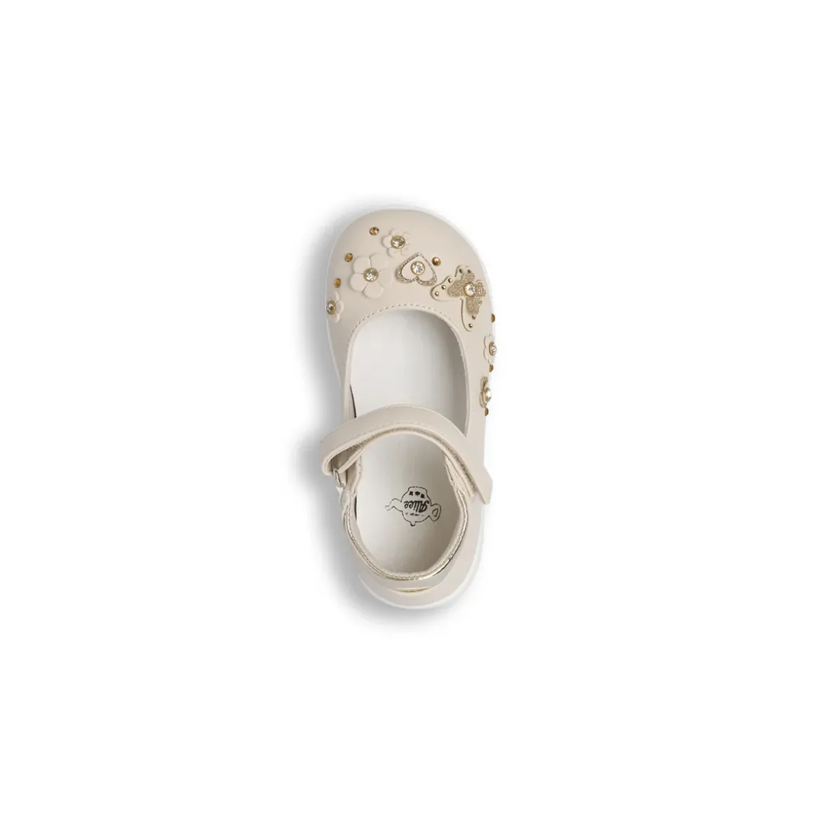 Ballerine primi passi nude da Bambina con glitter Le scarpe di Alice