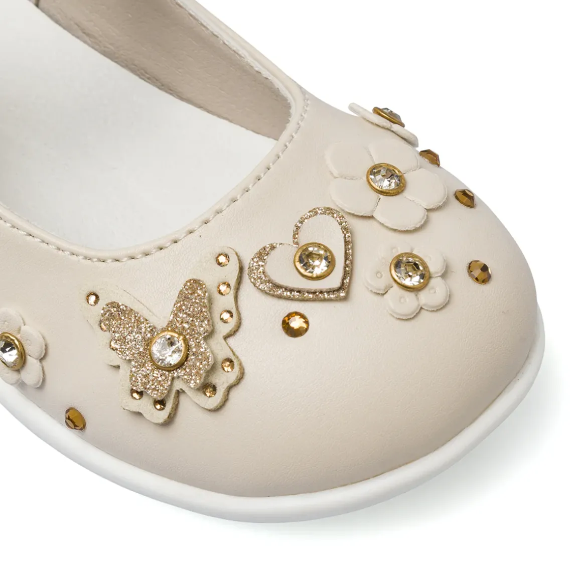 Ballerine primi passi nude da Bambina con glitter Le scarpe di Alice