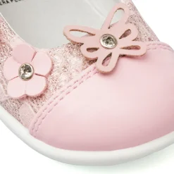 Ballerine Primi passi rosa da bambina con fiori Le scarpe di Alice