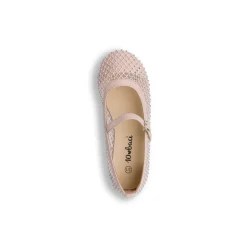 Ballerine rosa con tramatura a Rete da Bambina e Ragazza Dieci Baci con dettagli glitter