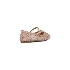 Ballerine rosa con tramatura a Rete da Bambina e Ragazza Dieci Baci con dettagli glitter