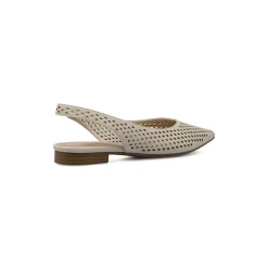 Ballerine slingback a punta da donna bianche traforate Lora Ferres