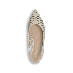 Ballerine slingback a punta da donna bianche traforate Lora Ferres
