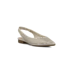 Ballerine slingback a punta da donna bianche traforate Lora Ferres