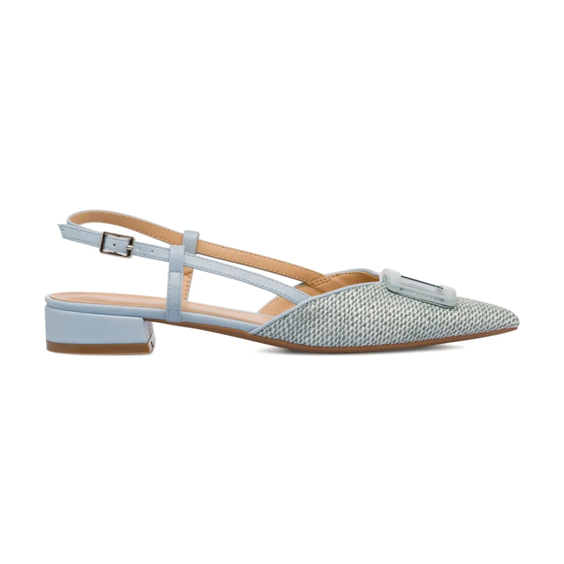 Ballerine slingback azzurre da Donna con fibbia Swish Jeans