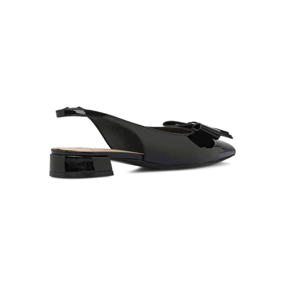 Ballerine Slingback da Donna nere in vernice con fiocco Swish Jeans