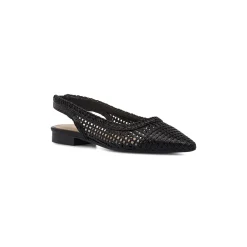 Ballerine slingback da donna nere effetto intrecciato Lora Ferres