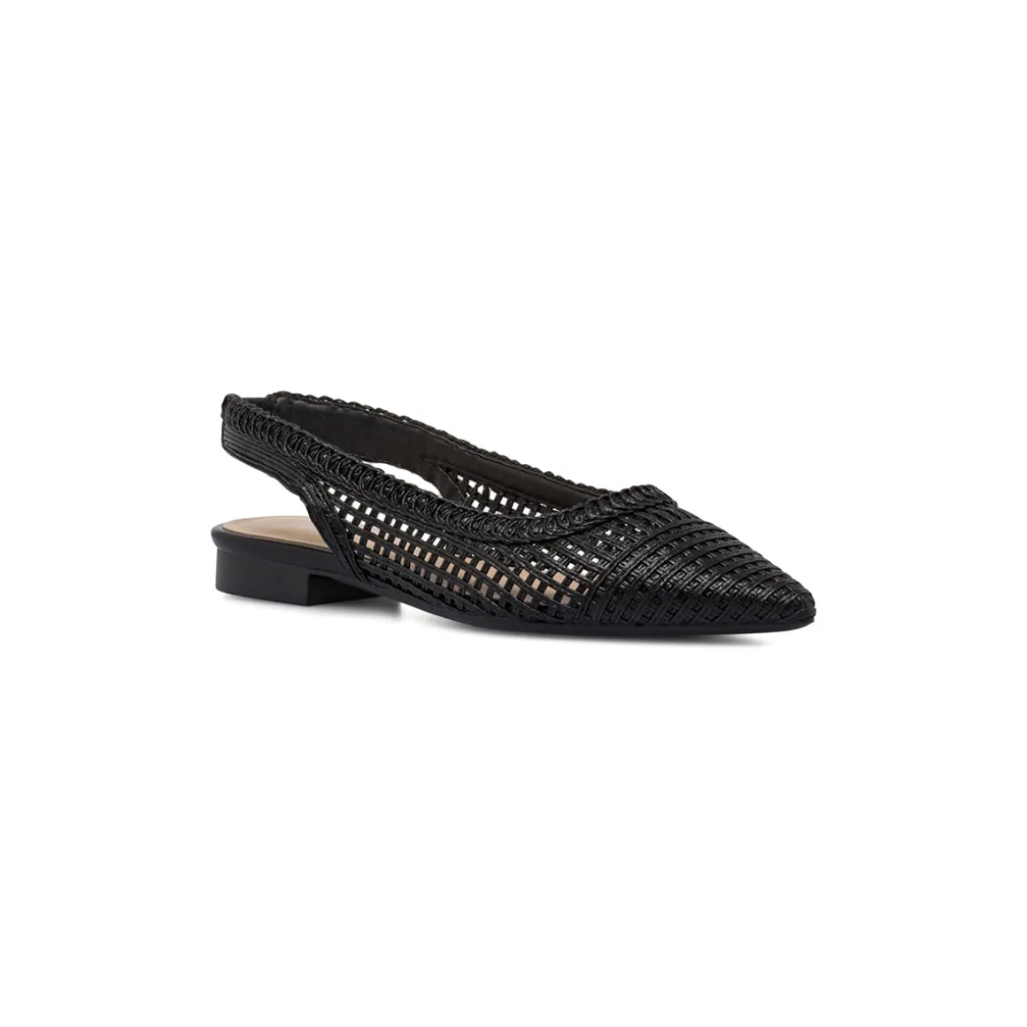 Ballerine slingback da donna nere effetto intrecciato Lora Ferres