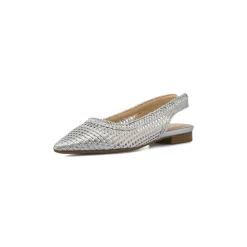 Ballerine slingback da donna argento intrecciate Lora Ferres