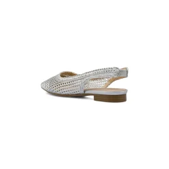 Ballerine slingback da donna argento intrecciate Lora Ferres