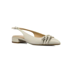 Ballerine slingback da donna bianco off-white con fibbie Swish Jeans