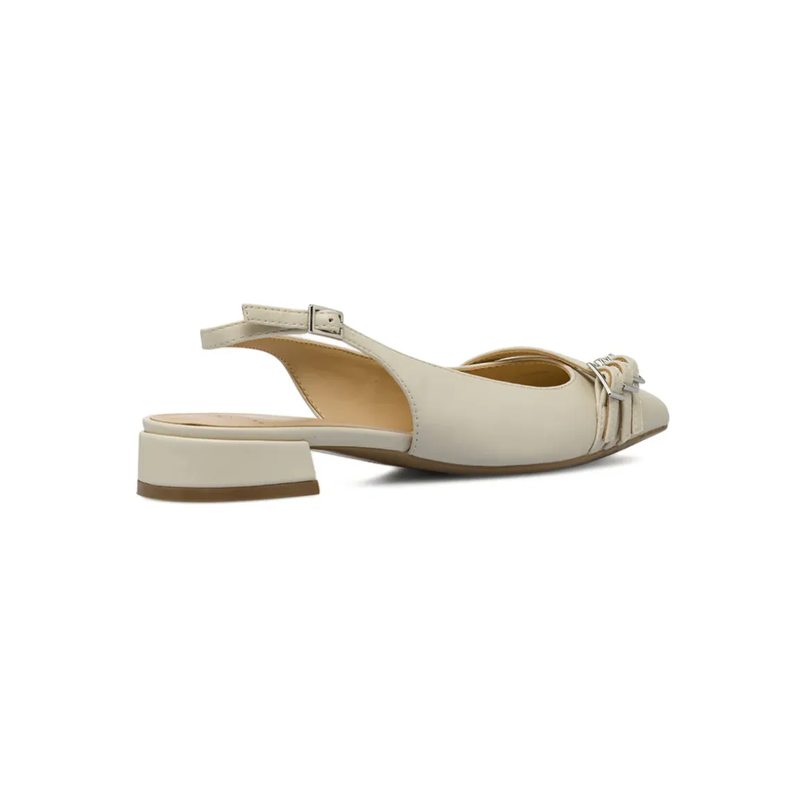 Ballerine slingback da donna bianco off-white con fibbie Swish Jeans