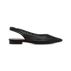 Ballerine slingback da donna nere a punta traforate Lora Ferres