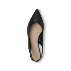 Ballerine slingback da donna nere a punta traforate Lora Ferres