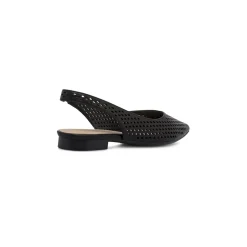 Ballerine slingback da donna nere a punta traforate Lora Ferres