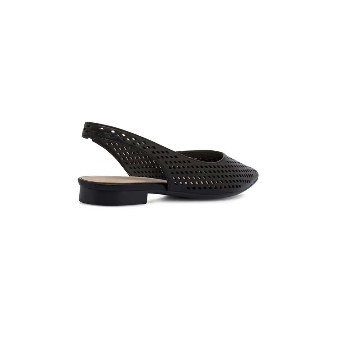 Ballerine slingback da donna nere a punta traforate Lora Ferres