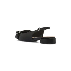 Ballerine slingback da donna nere con fibbie Swish Jeans